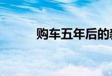 购车五年后的新车主平均胖20斤
